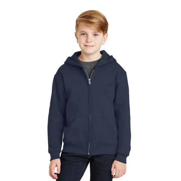 Youth NuBlend ® Full Zip Hooded Sweatshirt Thumbnail