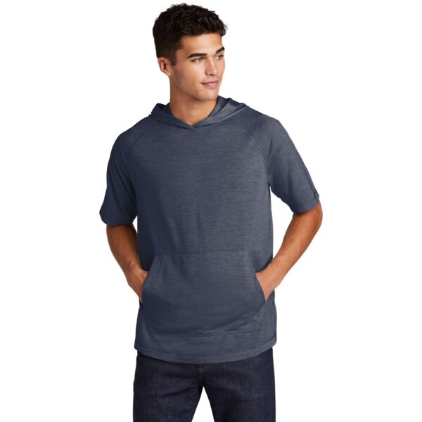 PosiCharge ® Tri Blend Wicking Short Sleeve Hoodie Thumbnail